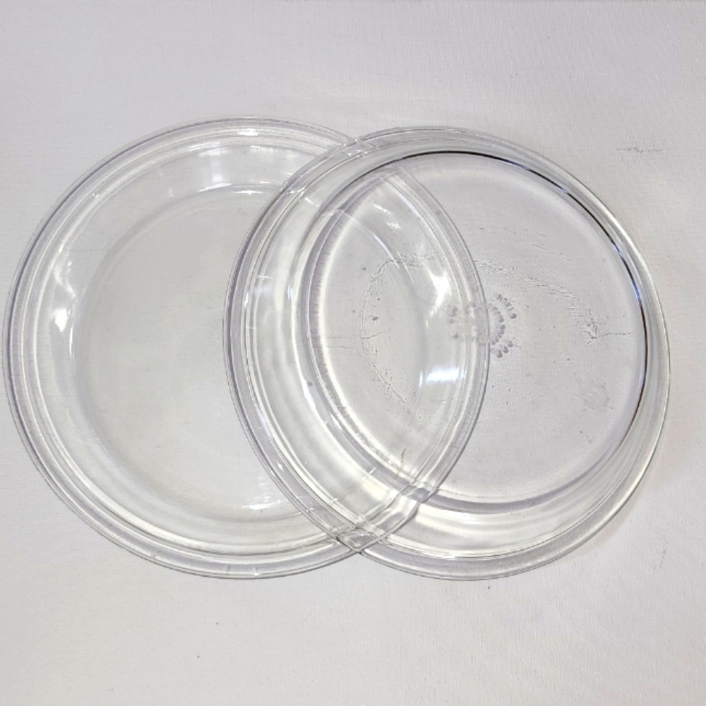 Set of 2 Vintage Pyrex Clear Glass  Pie Dish 9in Made in USA‎ 209 - Picture 3 of 8